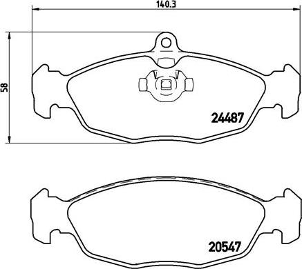 Brembo P 36 017 - Тормозные колодки, дисковые, комплект mashina-shop.ru