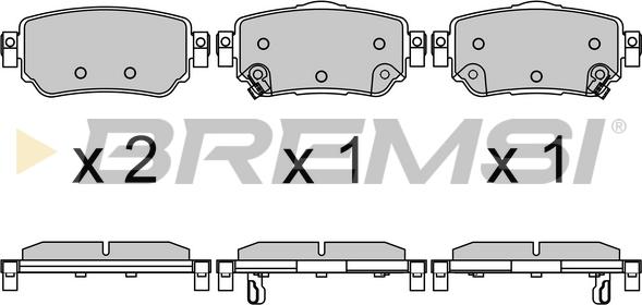 Bremsi BP3630 - Тормозные колодки, дисковые, комплект mashina-shop.ru