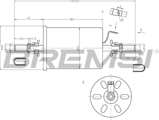 Bremsi FE0845 - Топливный фильтр mashina-shop.ru