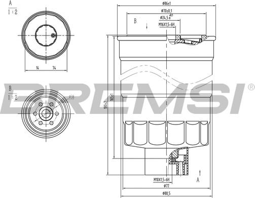 Bremsi FE0789 - Топливный фильтр mashina-shop.ru