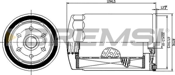 Bremsi FE1509 - Топливный фильтр mashina-shop.ru