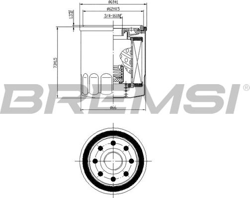 Bremsi FL0026 - Масляный фильтр mashina-shop.ru