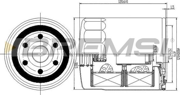 Bremsi FL0711 - Масляный фильтр mashina-shop.ru