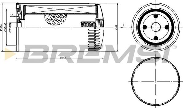 Bremsi FL1429 - Масляный фильтр mashina-shop.ru