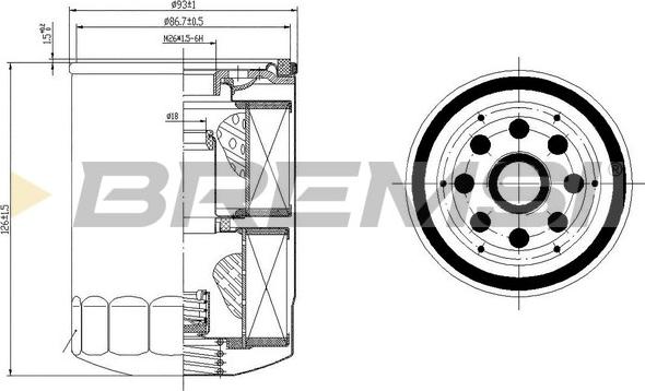 Bremsi FL1422 - Масляный фильтр mashina-shop.ru