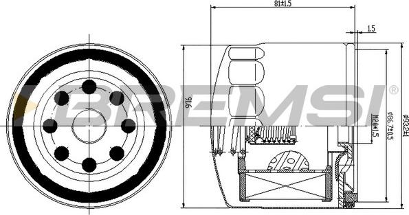 Bremsi FL1771 - Масляный фильтр mashina-shop.ru