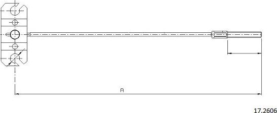 Cabor 17.2606 - Тросик, cтояночный тормоз mashina-shop.ru