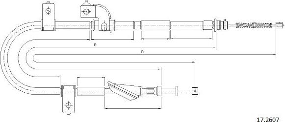 Cabor 17.2607 - Тросик, cтояночный тормоз mashina-shop.ru