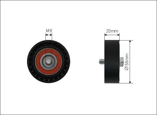 Caffaro 435-00 - Ролик, поликлиновый ремень mashina-shop.ru