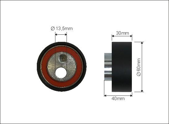 Caffaro 430-140 - Натяжной ролик, зубчатый ремень ГРМ mashina-shop.ru