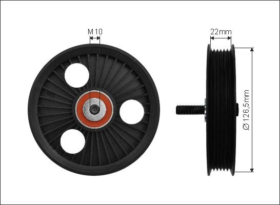 Caffaro 500245 - Ролик, поликлиновый ремень mashina-shop.ru