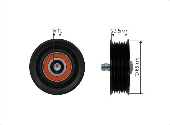 Caffaro 119-00 - Ролик, поликлиновый ремень mashina-shop.ru