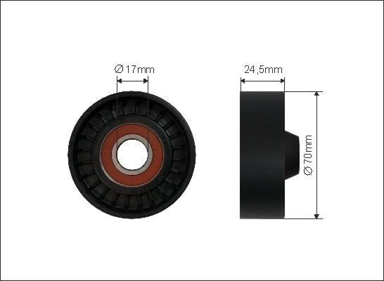 Caffaro 341-00 - Ролик, поликлиновый ремень mashina-shop.ru