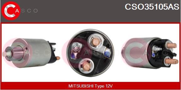 Casco CSO35105AS - Тяговое реле, соленоид, стартер mashina-shop.ru