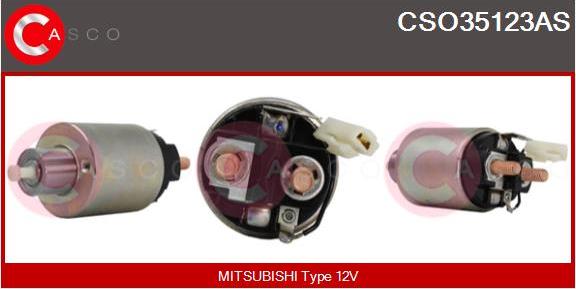 Casco CSO35123AS - Тяговое реле, соленоид, стартер mashina-shop.ru