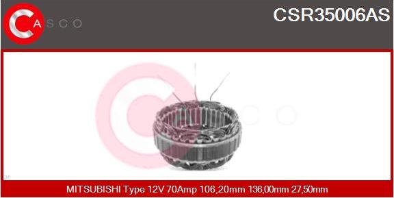 Casco CSR35006AS - Статор, генератор mashina-shop.ru