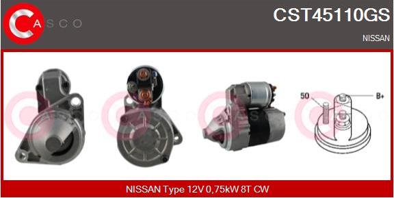 Casco CST45110GS - Стартер mashina-shop.ru