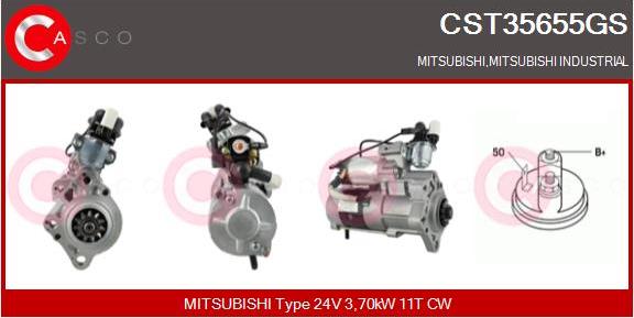 Casco CST35655GS - Стартер mashina-shop.ru