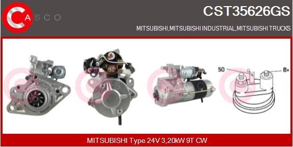 Casco CST35626GS - Стартер mashina-shop.ru