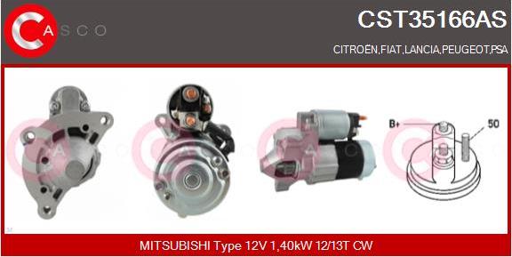 Casco CST35166AS - Стартер mashina-shop.ru