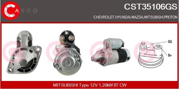 Casco CST35106GS - Стартер mashina-shop.ru