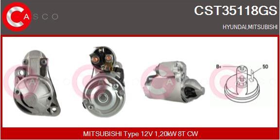 Casco CST35118GS - Стартер mashina-shop.ru