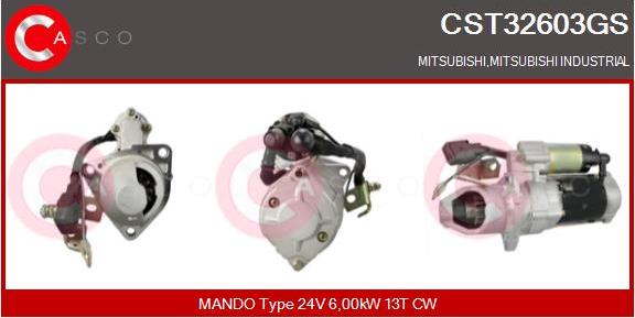 Casco CST32603GS - Стартер mashina-shop.ru