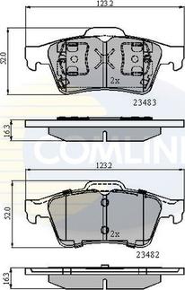 Comline CBP0946 - Тормозные колодки, дисковые, комплект mashina-shop.ru