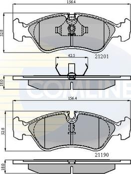 Comline CBP0150 - Тормозные колодки, дисковые, комплект mashina-shop.ru