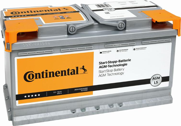 Continental 2800012008280 - Стартерная аккумуляторная батарея, АКБ mashina-shop.ru