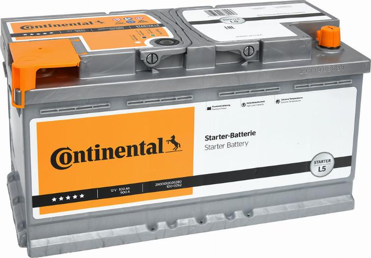 Continental 2800012026280 - Стартерная аккумуляторная батарея, АКБ mashina-shop.ru