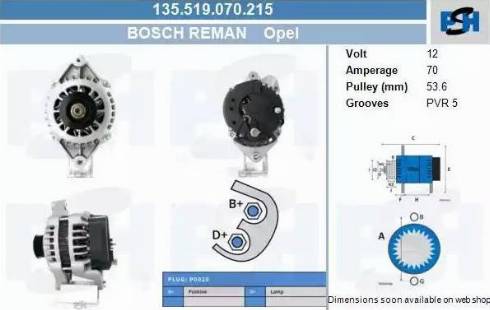 PSH 135.519.070.215 - Генератор mashina-shop.ru