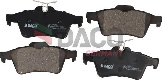 DACO Germany 323629 - Тормозные колодки, дисковые, комплект mashina-shop.ru