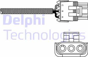 Delphi ES10969-12B1 - Лямбда-зонд, датчик кислорода mashina-shop.ru