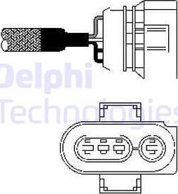 Delphi ES10403-12B1 - Лямбда-зонд, датчик кислорода mashina-shop.ru