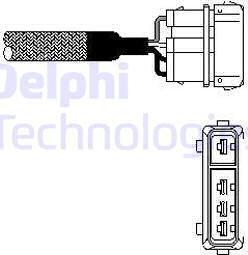 Delphi ES10333-12B1 - Лямбда-зонд, датчик кислорода mashina-shop.ru