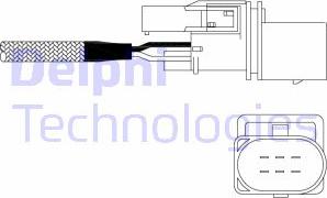 Delphi ES11026-12B1 - Лямбда-зонд, датчик кислорода mashina-shop.ru