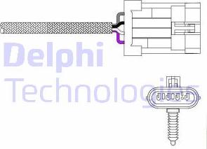 Delphi ES20023-12B1 - Лямбда-зонд, датчик кислорода mashina-shop.ru