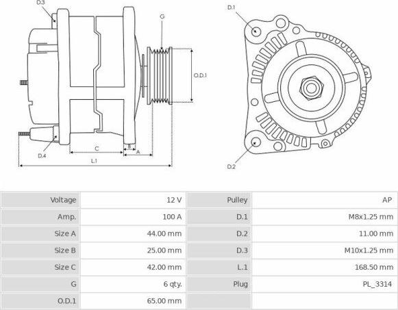 Denso 1012117840 - Генератор mashina-shop.ru