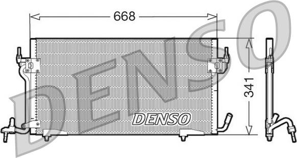 Denso DCN07010 - Конденсатор кондиционера mashina-shop.ru