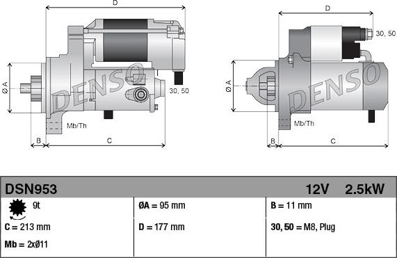 Denso DSN953 - Стартер mashina-shop.ru