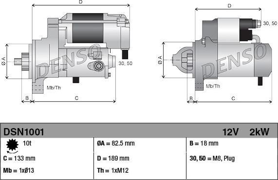 Denso DSN1001 - Стартер mashina-shop.ru