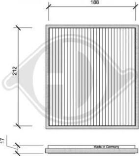 Diederichs DCI0100 - Фильтр воздуха в салоне mashina-shop.ru