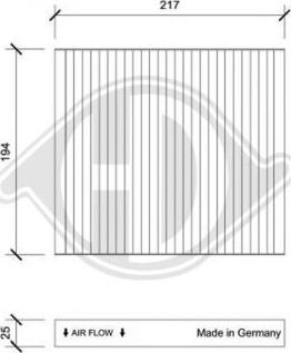 Diederichs DCI0233 - Фильтр воздуха в салоне mashina-shop.ru