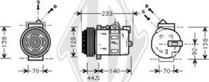 Diederichs DCK1341 - Компрессор кондиционера mashina-shop.ru