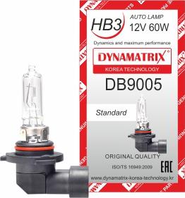 Dynamatrix DB9005 - Лампа накаливания, основная фара mashina-shop.ru