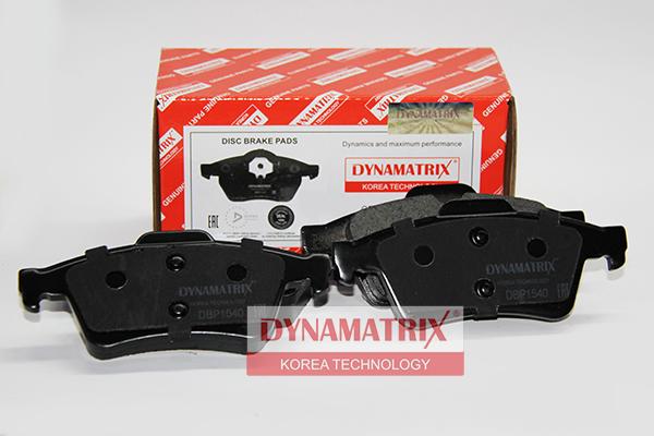 Dynamatrix DBP1540 - Тормозные колодки, дисковые, комплект mashina-shop.ru