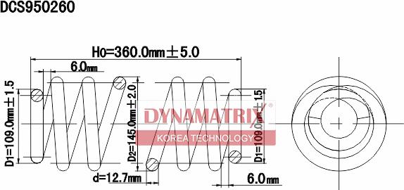 Dynamatrix DCS950260 - Пружина ходовой части mashina-shop.ru