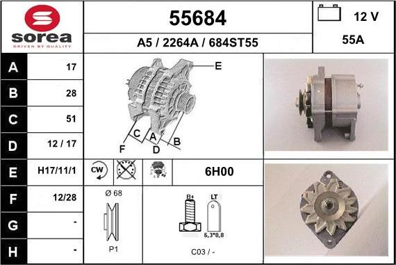 EAI 55684 - Генератор mashina-shop.ru