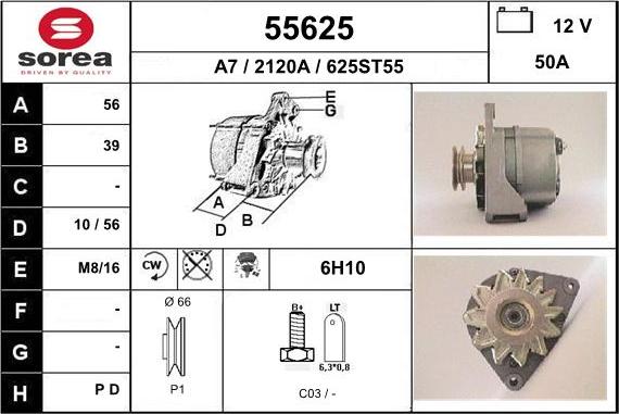 EAI 55625 - Генератор mashina-shop.ru